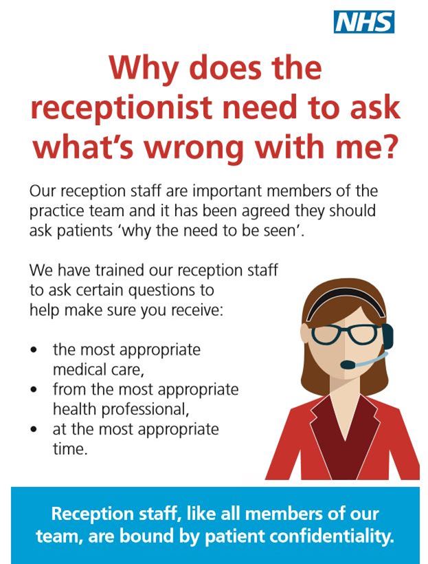 Receptionist poster